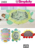 🧵 легкие схемы для шитья детских лоскутных одеялок с мотивами гусеницы, черепашки и динозавра от simplicity - один размер логотип
