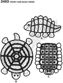 img 3 attached to 🧵 Легкие схемы для шитья детских лоскутных одеялок с мотивами гусеницы, черепашки и динозавра от Simplicity - один размер