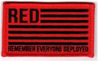 🖤 incredible r.e.d. blk/red hook & loop 2 piece patch: honor every deployed hero! logo