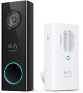 eufy security wi-fi video doorbell - 2k resolution, no monthly fees, local storage, human detection, wireless chime included - requires existing doorbell wiring & installation experience - 16-24 vac, 30 va logo