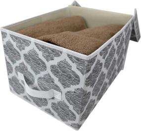 img 2 attached to 📦 Spacious and Stylish Grey Storage Box with Label Window for Home Organization: Home Basics SB39106