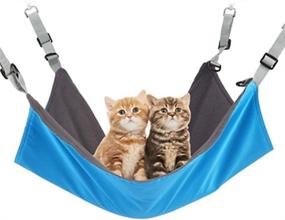 img 3 attached to 🐾 Cozy Hanging Hammock Bed for Cats, Ferrets, Small Dogs, Rabbits, and Other Small Animals - Wisdoman Cat Hammocks: Comfortable, Fun Toy for Playtime and Rest