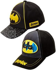 img 4 attached to 🧢 Dress up your Little Hero with the DC Comics Boys 2 Pack 3D Pop Baseball Cap: Batman, Superman, and the Justice League!