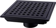 🚿 orhemus 6-inch long square shower floor drain with removable cover grid grate, black plated finish, sus 304 stainless steel logo