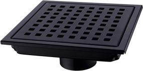 img 4 attached to 🚿 Orhemus 6-Inch Long Square Shower Floor Drain with Removable Cover Grid Grate, Black Plated Finish, SUS 304 Stainless Steel