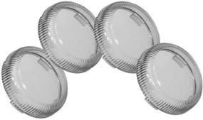 img 1 attached to Set (4) OZ-USA Clear Turn Signal Lens Deuce-Style Snap On Replacement Lens For Harley 2002-2013 Street Glide FLHX