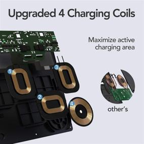 img 3 attached to 🔌 Farasla 4 Coils Wireless Charger: Versatile Charging for Tesla Model 3, iPhone 12, Samsung Phones, AirPods Pro/2, Galaxy Buds