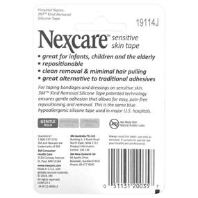 img 1 attached to 🩹 Nexcare Sensitive Skin Tape with Pain-Free Removal - 1-inch x 4 Yard Roll (Pack of 2)