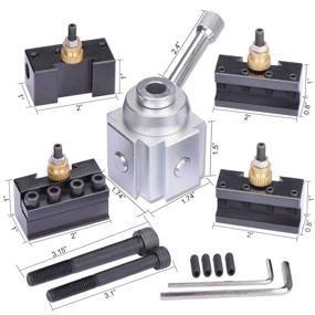 img 2 attached to 🔧 JWGJW 120034 Tooling Package: Enhance Your Mini Lathe with Quick Change Tool Post & Holders Multifid Tool Holder