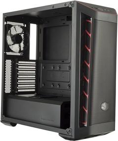 img 3 attached to 🌬️ Cooler Master MasterBox MB511: Enhancing Airflow and Style with Front Mesh Ventilation, Red Accent Mesh Intake, and Transparent Acrylic Side Panel in Black