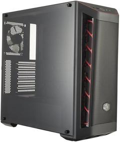 img 4 attached to 🌬️ Cooler Master MasterBox MB511: Enhancing Airflow and Style with Front Mesh Ventilation, Red Accent Mesh Intake, and Transparent Acrylic Side Panel in Black