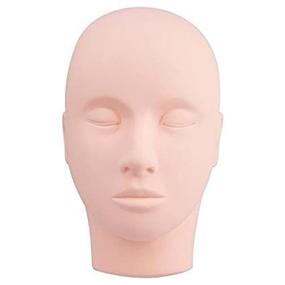 img 3 attached to 👁️ BEPHOLAN Lash Extension and Makeup Practice Training Head - Soft-Touch Rubber Mannequin Head for Lashes