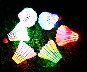 img 1 attached to 🏸 LED Badminton Birdies with Inngree Technology - Colourful Shuttlecock for Night-time Glow, Indoor & Outdoor Sport Activities