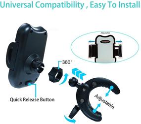 img 3 attached to UEVERHI Adjustable Golf Cell Phone Holder Clip: Perfect Golf Swing Training Tool for Golf Cart, Push Cart, Club & Flag Pole