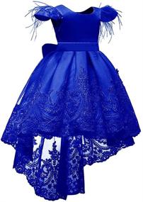 img 3 attached to 👗 Exquisite Bowknot Embroidered Pageant Wedding Dresses for Girls' Clothing