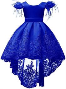 img 4 attached to 👗 Exquisite Bowknot Embroidered Pageant Wedding Dresses for Girls' Clothing