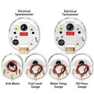 🏎️ motor meter racing 6 gauge set classic with gps, electrical speedometer & digital odometer - white dial, red pin logo