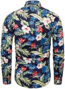 img 3 attached to 🌸 TUNEVUSE Floral Shirts Sleeve Casual Men's Clothing: Stylish and Comfortable Shirts