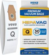 veva 30 pack premium hepa vacuum bags style q cloth bag compatible with hoover uh30010com lightweight upright vacuum cleaner, model ah10000, ah10179 логотип