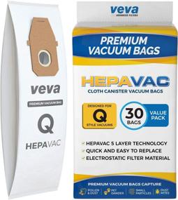 img 4 attached to VEVA 30 Pack Premium HEPA Vacuum Bags Style Q Cloth Bag Compatible with Hoover UH30010COM Lightweight Upright Vacuum Cleaner, Model AH10000, AH10179