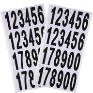 outus 240 pieces 10 sheets self adhesive vinyl mailbox residence numbers - 3 inch black on white, ideal for mailbox signs логотип