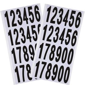 img 4 attached to Outus 240 Pieces 10 Sheets Self Adhesive Vinyl Mailbox Residence Numbers - 3 Inch Black on White, Ideal for Mailbox Signs