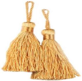 img 1 attached to Expo Fiber Tassel Gold 2 Pack