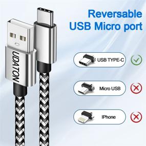 img 3 attached to 📱 Кабель USB Type C высокой скорости 10FT: прочный зарядный кабель UDATON для Samsung Galaxy S21/S20/S10/Note 10 - Быстрая зарядка и дополнительная длина нейлона - 1 штука.