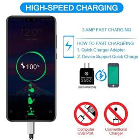 img 2 attached to 📱 Кабель USB Type C высокой скорости 10FT: прочный зарядный кабель UDATON для Samsung Galaxy S21/S20/S10/Note 10 - Быстрая зарядка и дополнительная длина нейлона - 1 штука.