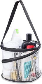 img 4 attached to 🚽 Bathroom Personal Organizer - 8" X 6" - Three Large Compartments - Black