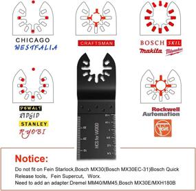 img 3 attached to 50 PC Oscillating Saw Blades - Multitool Blades for Metal, Wood, Plastic Cutting - Compatible with Dewalt, Milwaukee, Dremel, Chicago, Rockwell, Fein, Bosch, Multimaster, Makita