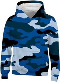 img 4 attached to Sweatshirt Camouflage Pullover Clothes X Large Boys' Clothing for Fashion Hoodies & Sweatshirts