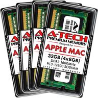 💪 a-tech 32gb ram upgrade kit for imac (late 2012-2015) - ddr3 1600mhz pc3-12800 sodimm memory, 4x8gb package logo