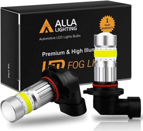 img 4 attached to Alla Lighting H10 9145 LED Bulbs: Upgrade to Xenon White Fog Lights 9040 9045 9140 - Super Bright 2800Lm CANBUS COB-72 SMD PY20D Base - 6000K Xtreme Illumination