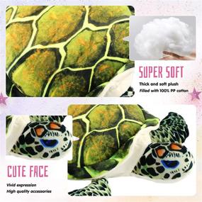 img 3 attached to 🐢 18'' Athoinsu Realistic Stuffed Sea Turtle Soft Plush Toy Ocean Life Tortoise Throw Pillow - Perfect Valentine's Day or Birthday Gift for Toddlers and Kids
