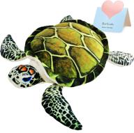 🐢 18'' athoinsu realistic stuffed sea turtle soft plush toy ocean life tortoise throw pillow - perfect valentine's day or birthday gift for toddlers and kids logo