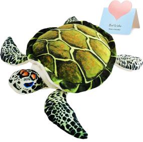 img 4 attached to 🐢 18'' Athoinsu Realistic Stuffed Sea Turtle Soft Plush Toy Ocean Life Tortoise Throw Pillow - Perfect Valentine's Day or Birthday Gift for Toddlers and Kids