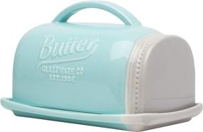 img 1 attached to 🧈 Ceramic Mason Butter Dish Handle: Stylish and Functional Butter Storage Solution