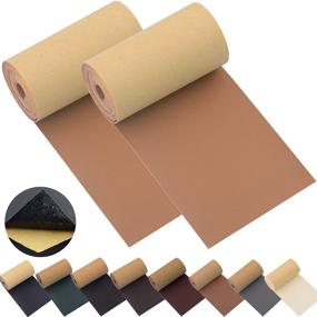 img 4 attached to Leather Repair Patch Tape For Couches 2Packs 3X55Inch Self-Adhesive For Furniture Sofa Vinyl Car Seats Couch Chairs Shoes Down Jackets First Aid Patch Fix Tear Kit (Light Brown