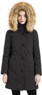 🧥 stay warm and stylish with valuker women's waterproof thickened down parka coat, featuring luxury fur and 90% down composition logo