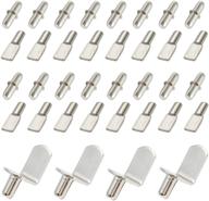 🛠️ pack of 60 stainless steel shelf bracket pegs, nickel plated, with 3 different styles for optimal shelf support logo