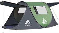 hewolf 2/4 person pop up camping tent: effortless instant setup, waterproof, ideal for camping, hiking & traveling логотип