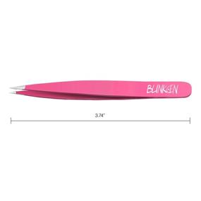 img 1 attached to 🔍 Blinkeen 3 Pack Precision Tweezers: Effective Eyebrow & Hair Removal Tool Set in Color - Perfect for Ingrown Hair, Blackhead, Craft & Splinter Removal