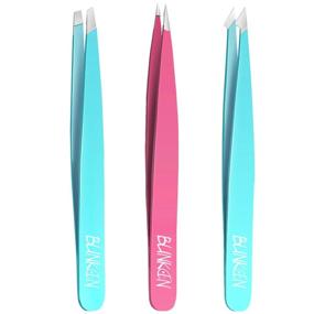 img 4 attached to 🔍 Blinkeen 3 Pack Precision Tweezers: Effective Eyebrow & Hair Removal Tool Set in Color - Perfect for Ingrown Hair, Blackhead, Craft & Splinter Removal