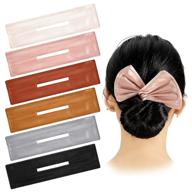 💁 6-piece satin deft bun hair maker: classy cloth clip for elegant french twist! logo