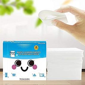 img 1 attached to Dr.WOW Magic Cleaning Sheets - 🧼 Pack of 48, Disposable Thin Eraser Powerful Wipes