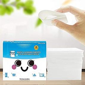 img 2 attached to Dr.WOW Magic Cleaning Sheets - 🧼 Pack of 48, Disposable Thin Eraser Powerful Wipes