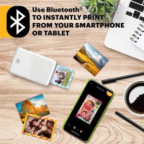 img 3 attached to 📷 Беспроводной мобильный мини-принтер для фото KODAK Step (белый) - совместим с iOS и Android, поддерживает NFC и Bluetooth.