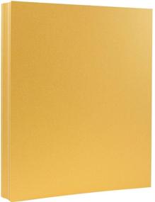 img 2 attached to JAM PAPER Metallic Gold Coverstock - 110lb Cardstock - 298gsm - 8.5 x 11 - Stardream Metallic - Pack of 50 Sheets