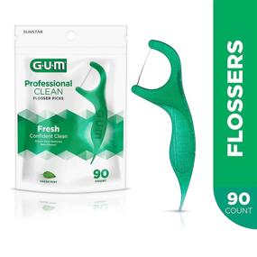 img 1 attached to 🦷 Gum Professional Clean Flossers, Fresh Mint - 90 count (Pack of 2)